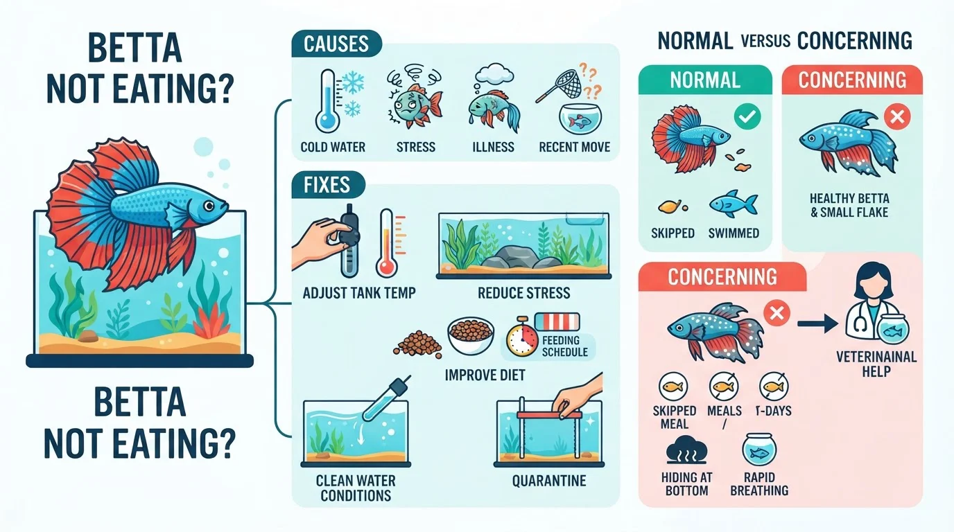 Betta Fish Not Eating? Causes, Fixes, and When to Worry